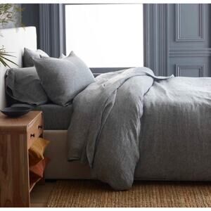 Quince European Linen Duvet Cover king/Cal King Chambray Charcoal NWOT# K11